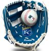 Baseball Gloves * | Franklin Youth Kansas City Royals Teeball Glove And Ball Set For Unisex