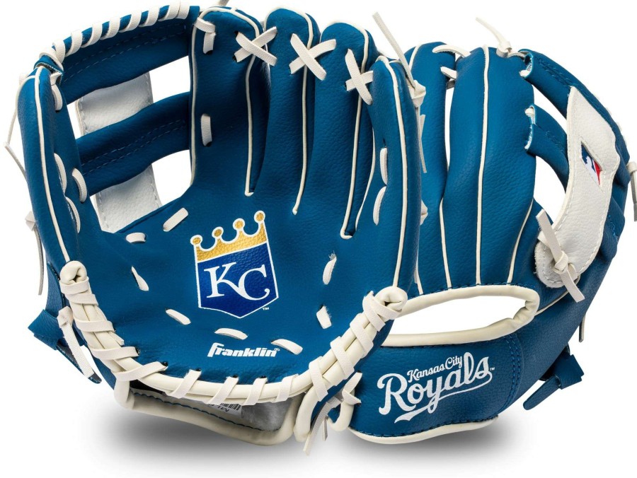 Baseball Gloves * | Franklin Youth Kansas City Royals Teeball Glove And Ball Set For Unisex