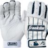 Batting Gloves * | Franklin Adult Pro Classic Judge Striped Batting Gloves For Men White