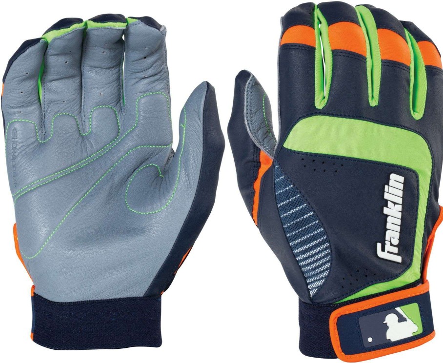 Batting Gloves * | Franklin Youth Shok-Sorb Neo Series Batting Gloves For Boys' Grey/Orange