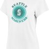 Shirts * | 47 '47 Women'S Seattle Mariners White Nova Franklin T-Shirt