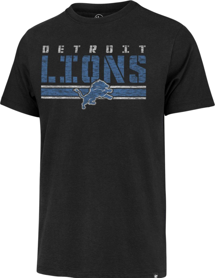 Shirts * | 47 Men'S Detroit Lions Black Franklin Stripe T-Shirt