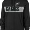 Shirts * | 47 Men'S Philadelphia Eagles Field Franklin Black Long Sleeve Hooded T-Shirt