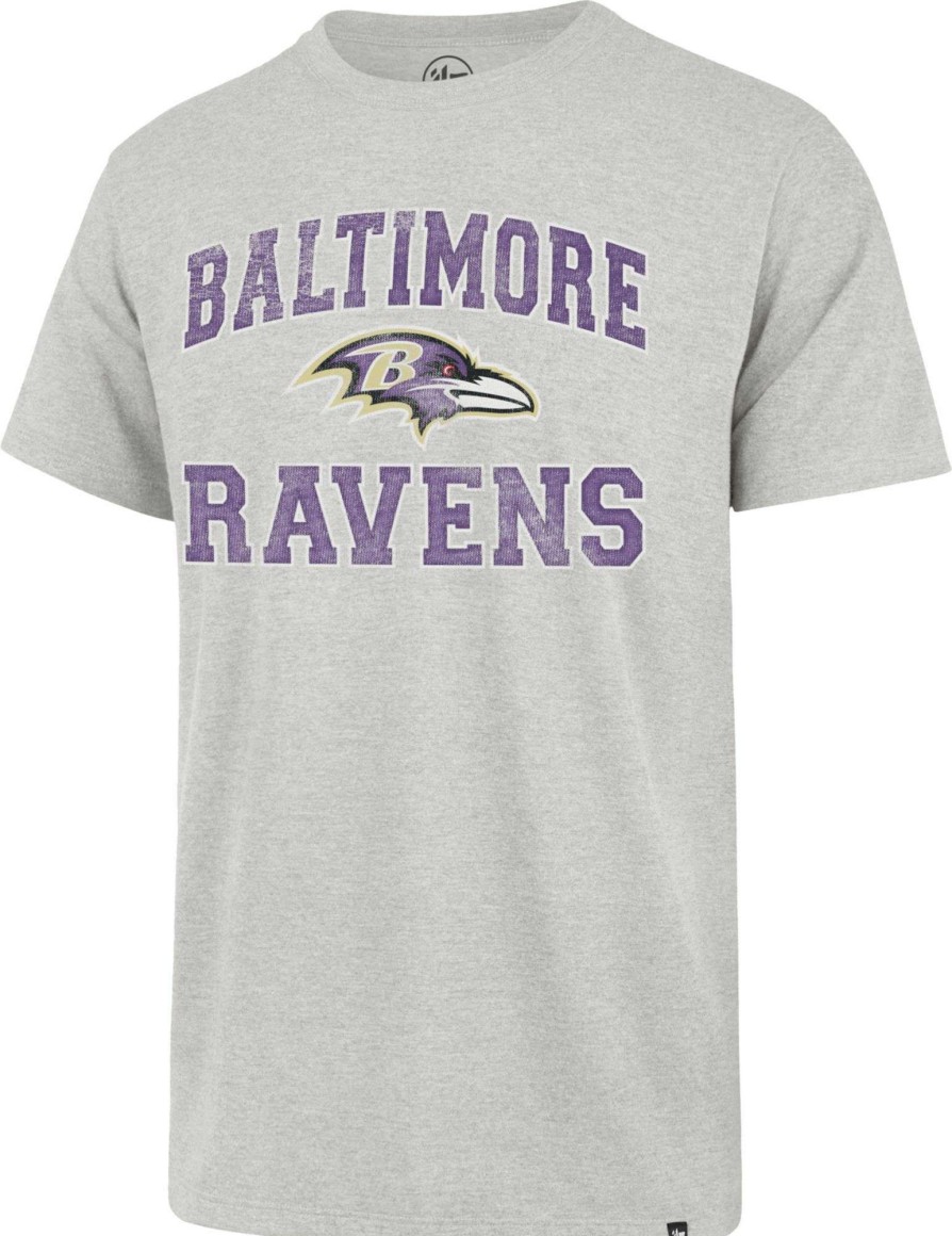 Shirts * | 47 '47 Men'S Baltimore Ravens Arch Franklin Grey T-Shirt