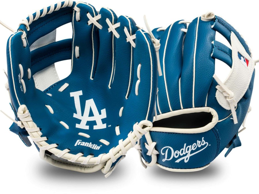 Baseball Gloves * | Franklin Youth Los Angeles Dodgers Teeball Glove And Ball Set For Unisex