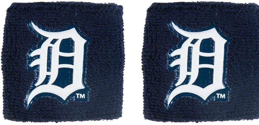 Body Bands * | Franklin Detroit Tigers Navy 2.5 Wristbands For Unisex