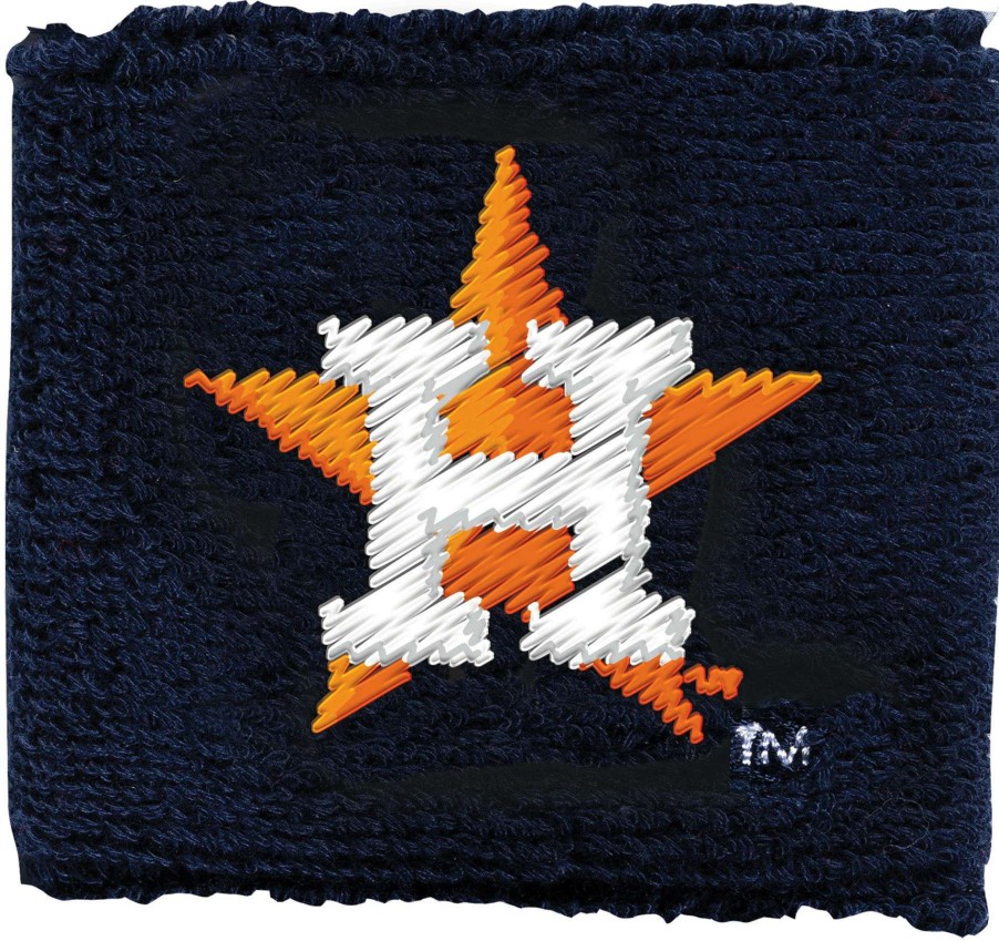 Body Bands * | Franklin Houston Astros Black 2.5 Wristbands For Unisex