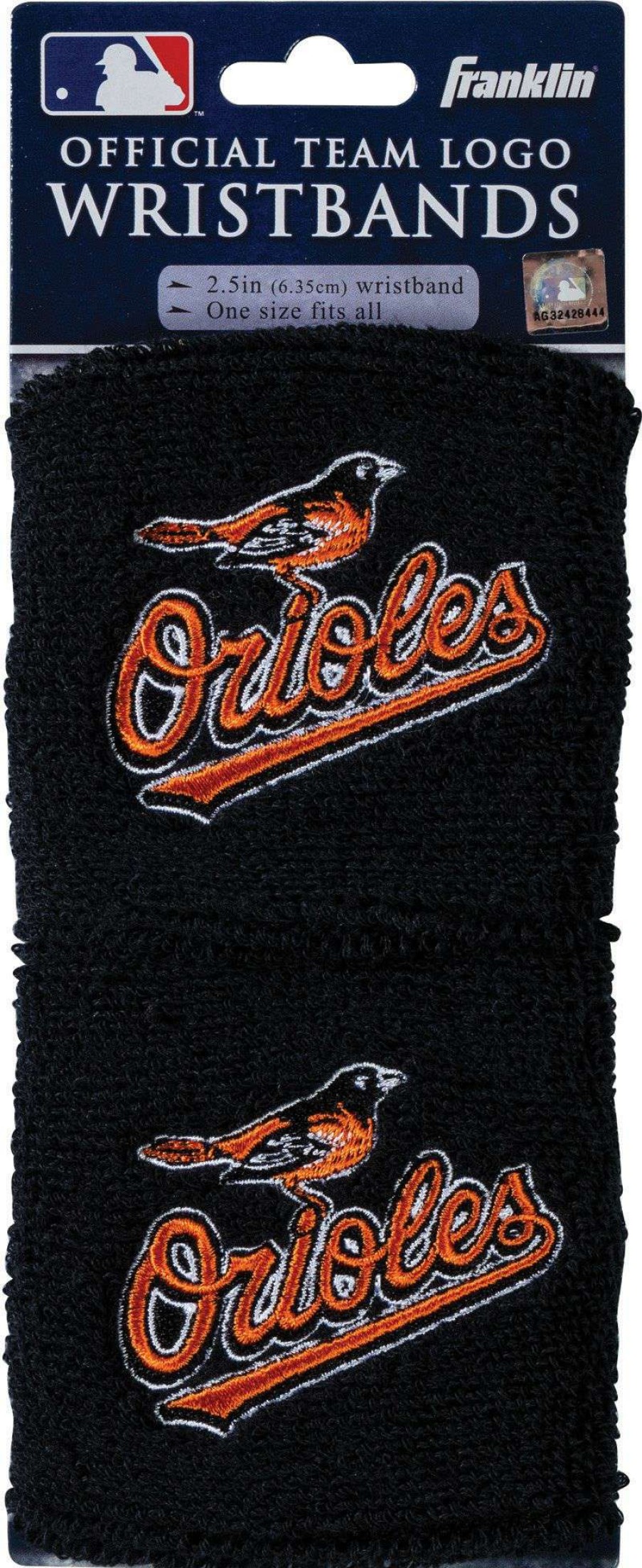 Body Bands * | Franklin Baltimore Orioles Embroidered Wristbands For Unisex