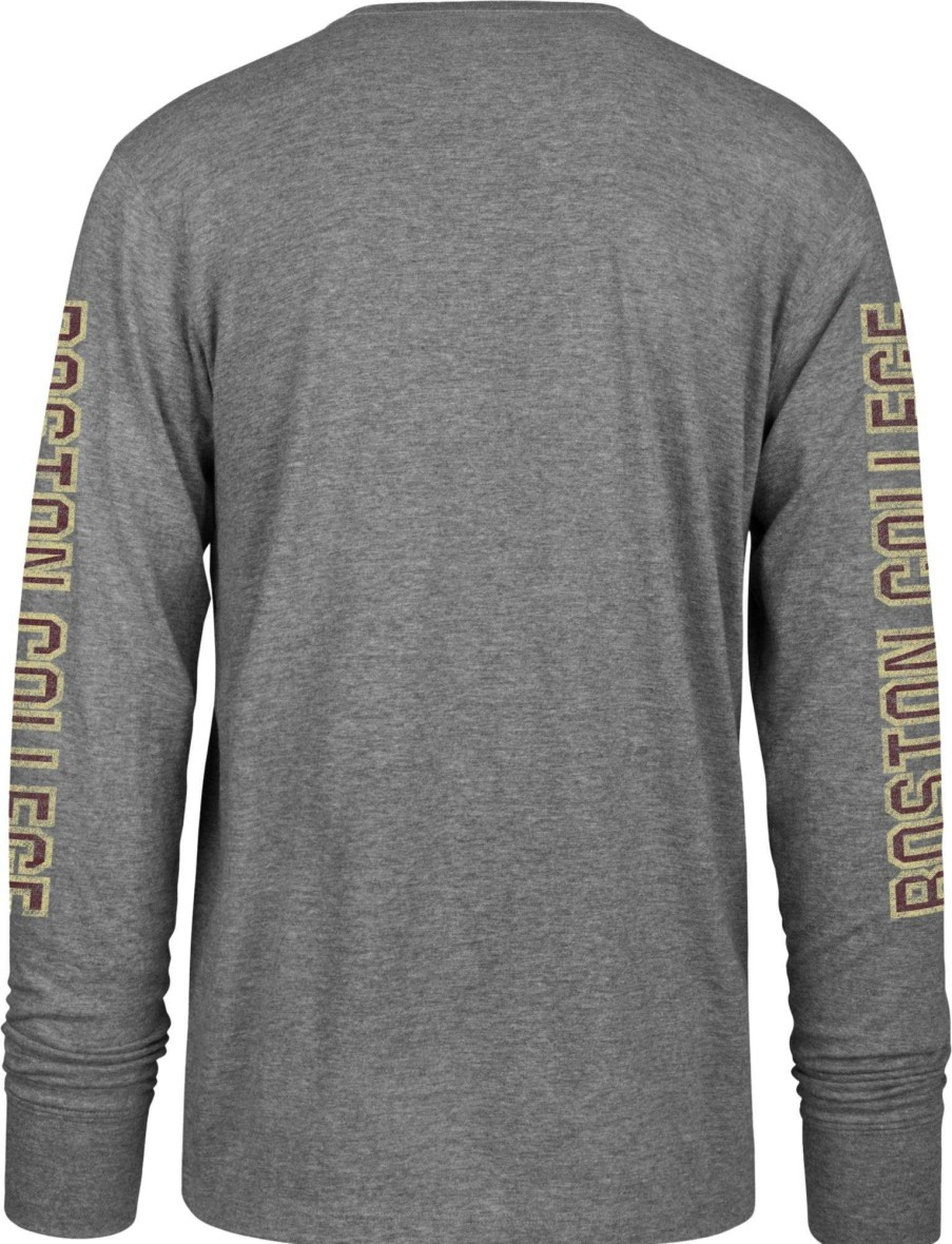 Shirts * | 47 '47 Men'S Boston College Eagles Grey Triple Threat Franklin Long Sleeve T-Shirt