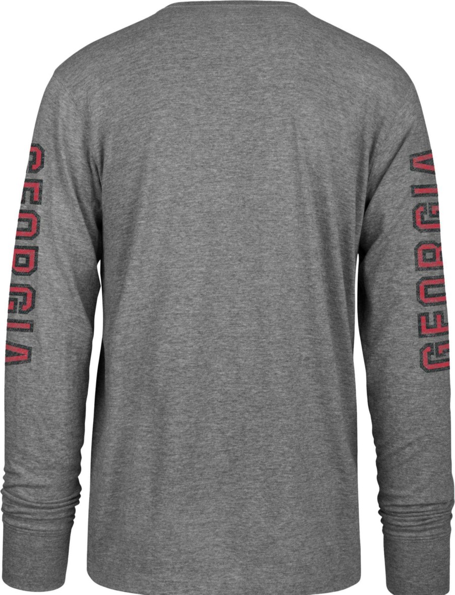 Shirts * | 47 '47 Men'S Georgia Bulldogs Grey Triple Threat Franklin Long Sleeve T-Shirt