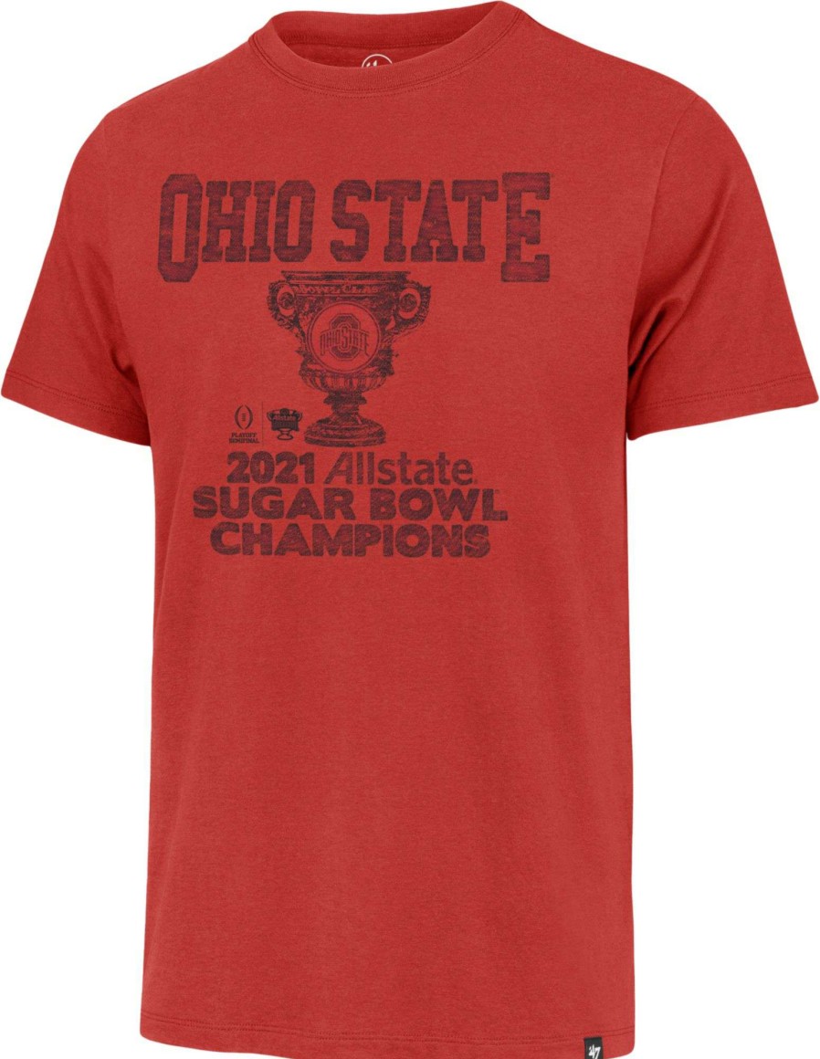 Shirts * | 47 '47 Men'S Ohio State Buckeyes Racer Red Playoff Franklin T-Shirt