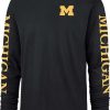 Shirts * | 47 '47 Men'S Michigan Wolverines Blue Triple Threat Franklin Long Sleeve T-Shirt