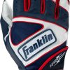 Batting Gloves * | Franklin Adult Powerstrap Hi-Lite Batting Gloves For Men Red White Blue