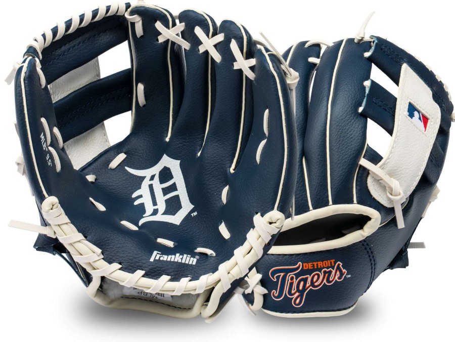 Baseball Gloves * | Franklin Youth Detroit Tigers Teeball Glove And Ball Set For Unisex