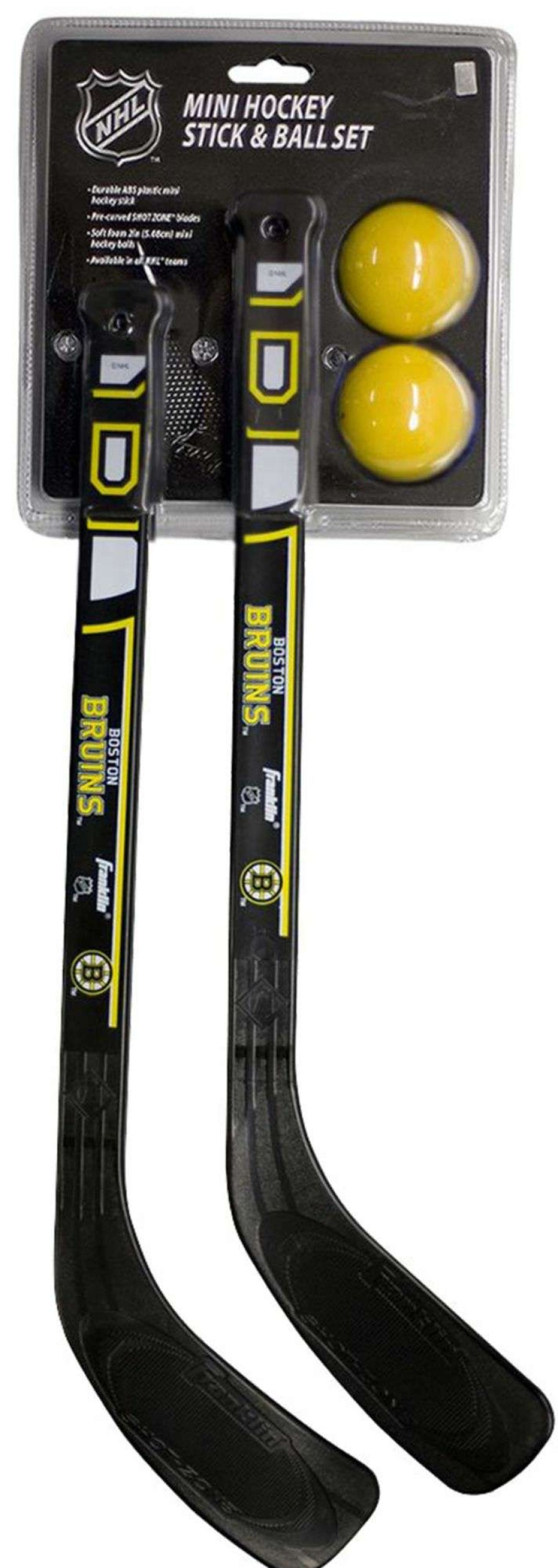 Mini HocWholesale Sets * | Franklin Boston Bruins Two Mini Hockey Sticks And Balls Set For Unisex