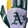 Gloves * | Franklin Oakland Athletics Youth Batting Gloves For Men