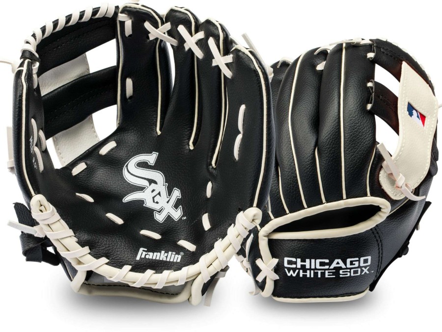 Baseball Gloves * | Franklin Youth Chicago White Sox Teeball Glove And Ball Set For Unisex