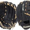 Baseball Gloves * | Franklin 12 Adult Pro Flex Hybrid Series Baseball Glove For Unisex Black/Tan