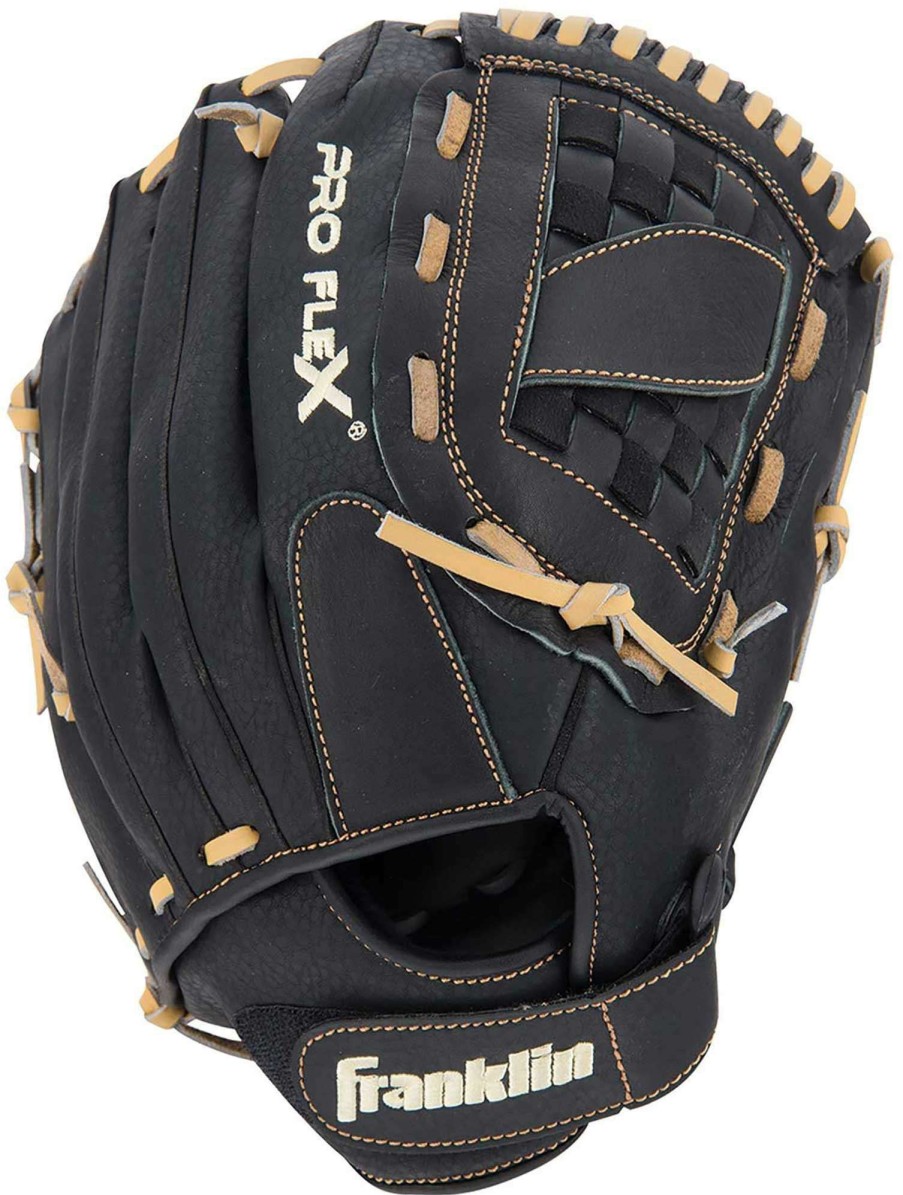 Baseball Gloves * | Franklin 12 Adult Pro Flex Hybrid Series Baseball Glove For Unisex Black/Tan