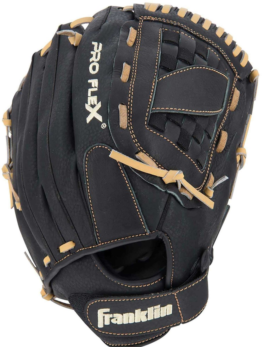 Baseball Gloves * | Franklin 12.5 Pro Flex Hybrid Series Glove For Unisex Black/Tan