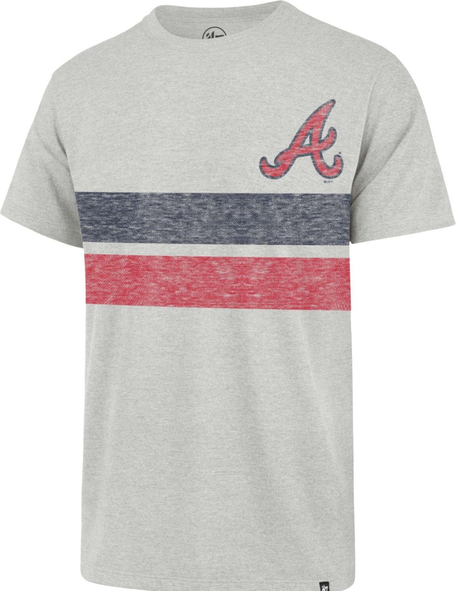 Shirts * | 47 Men'S Atlanta Braves Gray Bars Franklin T-Shirt