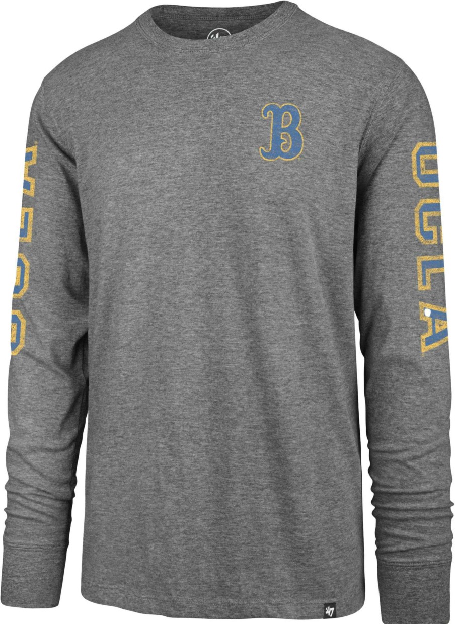 Shirts * | 47 '47 Men'S Ucla Bruins Grey Triple Threat Franklin Long Sleeve T-Shirt