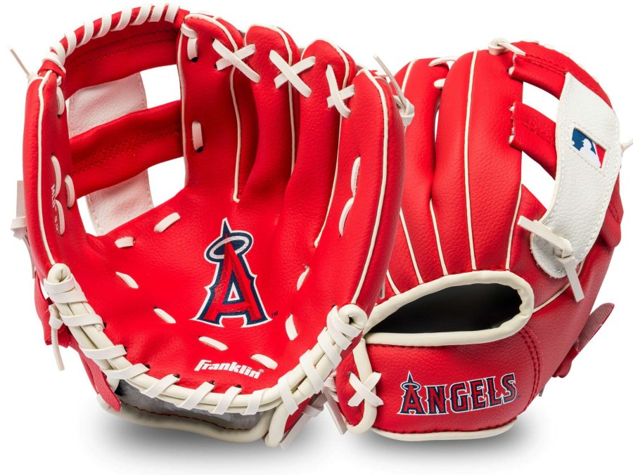 Baseball Gloves * | Franklin Youth Los Angeles Angels Teeball Glove And Ball Set For Unisex