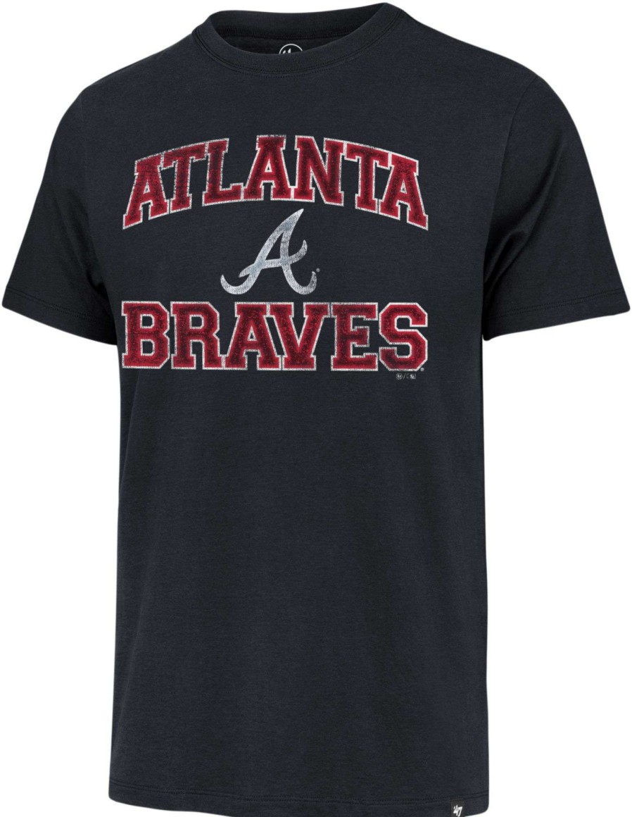 Shirts * | 47 Men'S Atlanta Braves Navy Arch Franklin T-Shirt