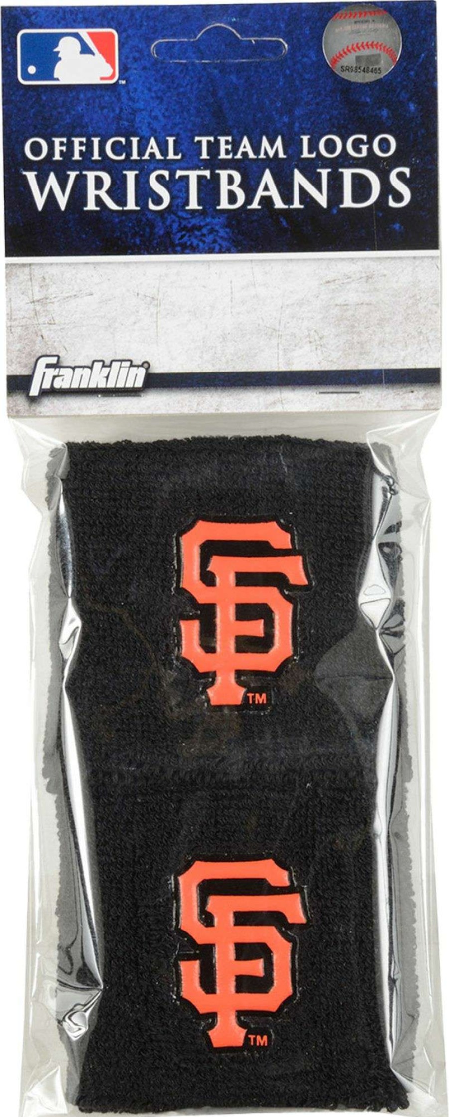 Body Bands * | Franklin San Francisco Giants Black 2.5 Wristbands For Unisex