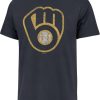 Shirts * | 47 Men'S Milwaukee Brewers Blue Premium Franklin T-Shirt