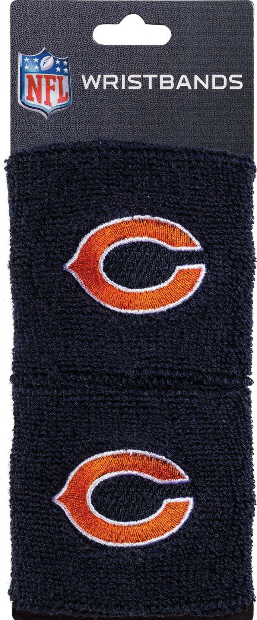 Body Bands * | Franklin Chicago Bears Embroidered Wristbands For Unisex