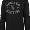 Shirts * | 47 '47 Men'S Chicago White Sox Black Overcast Franklin Long Sleeve T-Shirt