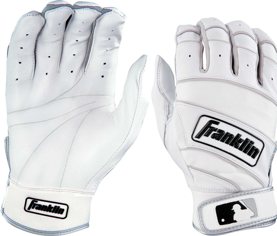 Batting Gloves * | Franklin Adult Natural Ii Batting Gloves For Men White/White