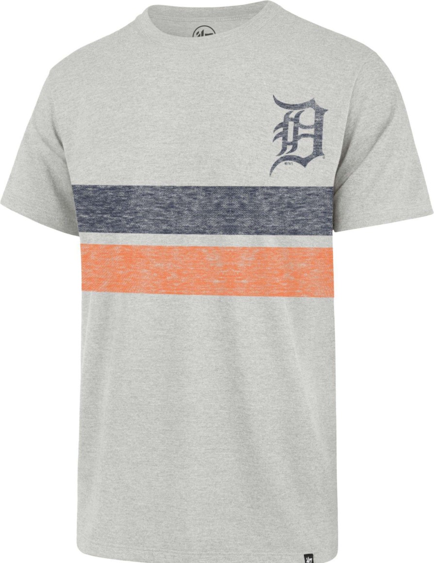 Shirts * | 47 Men'S Detroit Tigers Gray Bars Franklin T-Shirt