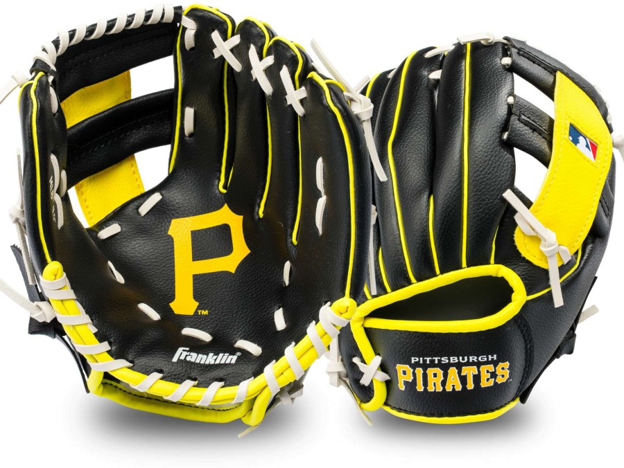 Baseball Gloves * | Franklin Youth Pittsburgh Pirates Teeball Glove And Ball Set For Unisex