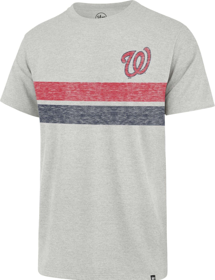 Shirts * | 47 Men'S Washington Nationals Gray Bars Franklin T-Shirt