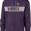 Shirts * | 47 Men'S Minnesota Vikings Field Franklin Purple Long Sleeve Hooded T-Shirt