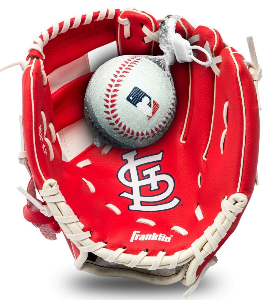 Baseball Gloves * | Franklin Youth St. Louis Cardinals Teeball Glove And Ball Set For Unisex