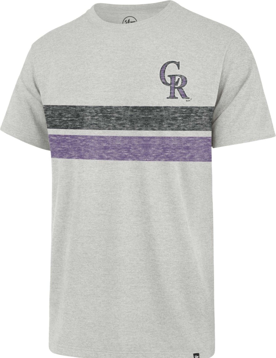 Shirts * | 47 Men'S Colorado Rockies Gray Bars Franklin T-Shirt