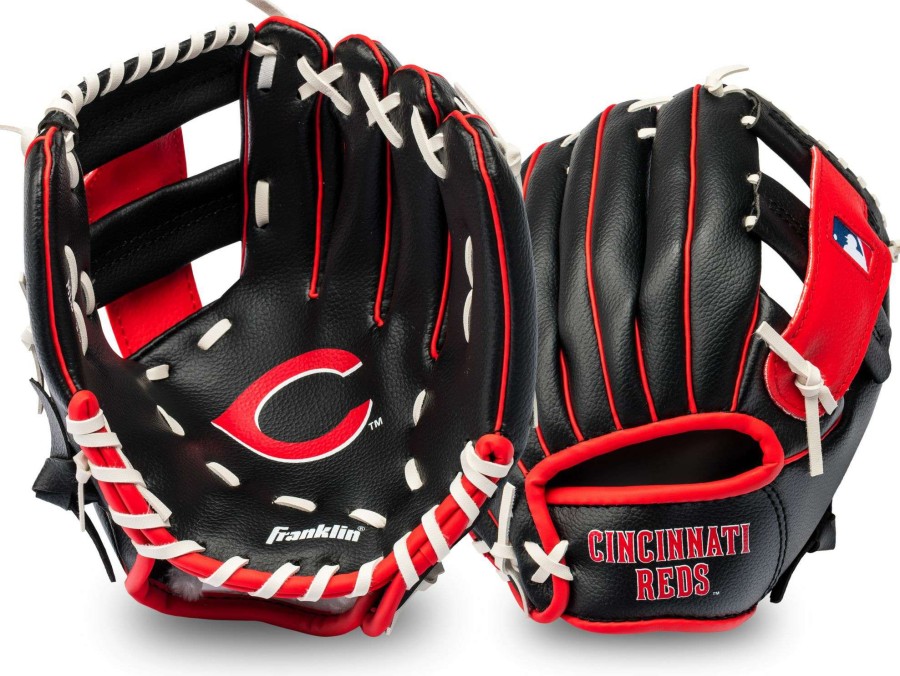 Baseball Gloves * | Franklin Youth Cincinnati Reds Teeball Glove And Ball Set For Unisex