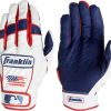 Batting Gloves * | Franklin Youth Cfx Pro Chrome Fourth Of July Batting Gloves For Boys' Red/White/Blue