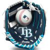 Baseball Gloves * | Franklin Youth Tampa Bay Rays Teeball Glove And Ball Set For Unisex