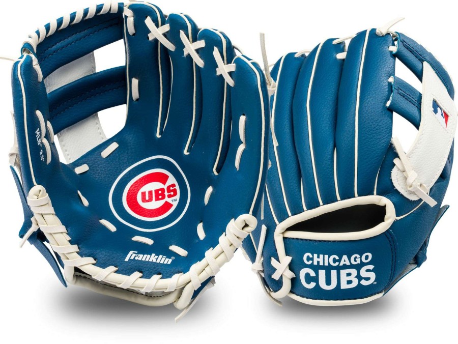 Baseball Gloves * | Franklin Youth Chicago Cubs Teeball Glove And Ball Set For Unisex