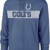 Shirts * | 47 Men'S Indianapolis Colts Field Franklin Blue Long Sleeve Hooded T-Shirt