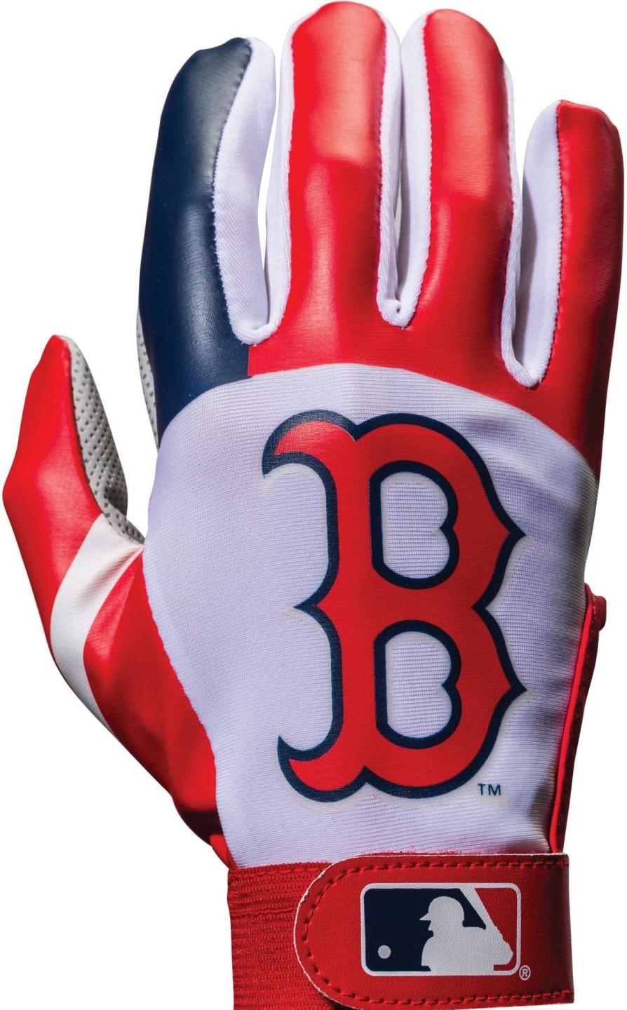 Gloves * | Franklin Boston Red Sox Youth Batting Gloves For Men