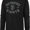 Shirts * | 47 '47 Men'S San Francisco Giants Black Overcast Franklin Long Sleeve T-Shirt