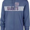 Shirts * | 47 Men'S New York Giants Field Franklin Blue Long Sleeve Hooded T-Shirt