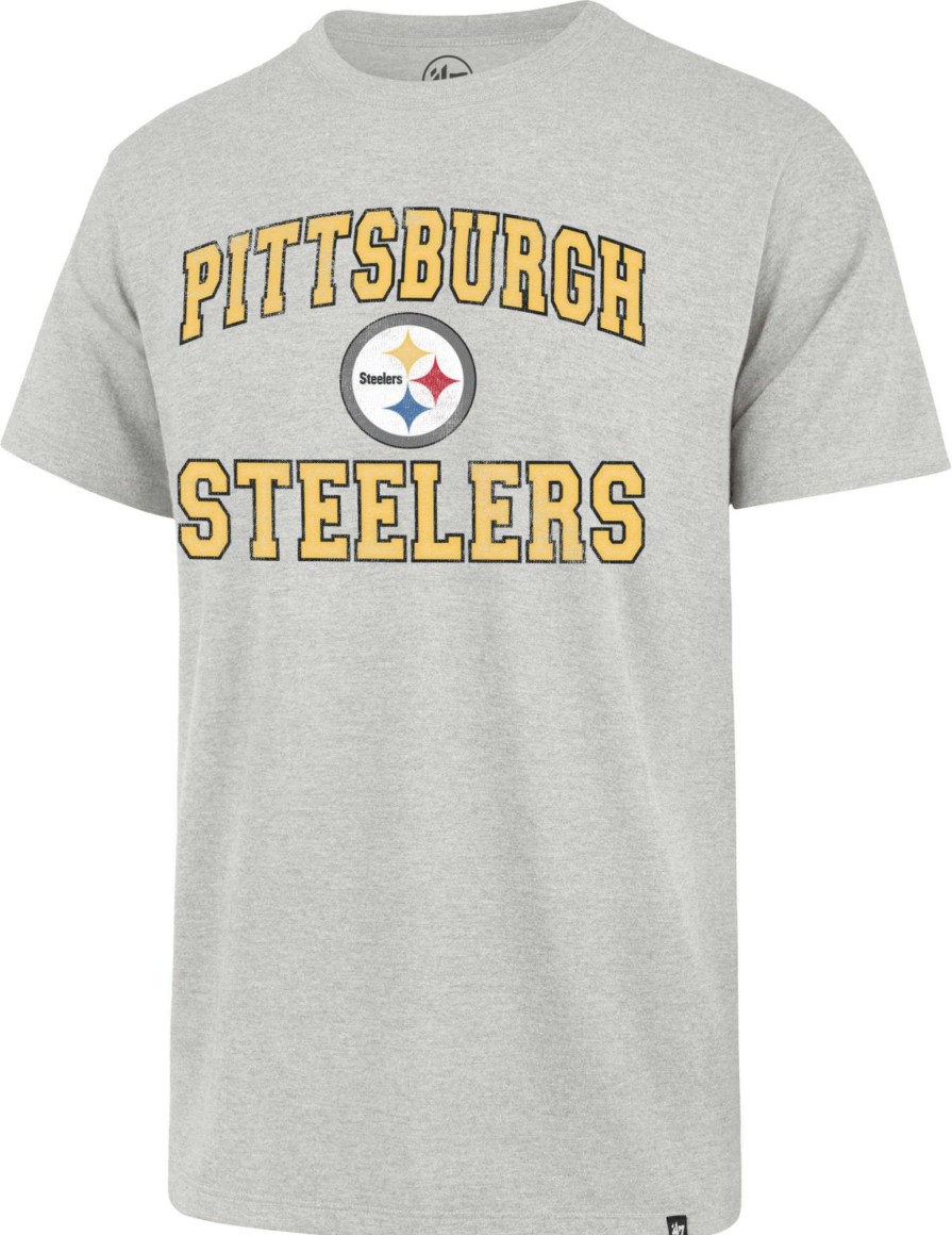 Shirts * | 47 '47 Men'S Pittsburgh Steelers Franklin Arch Grey T-Shirt