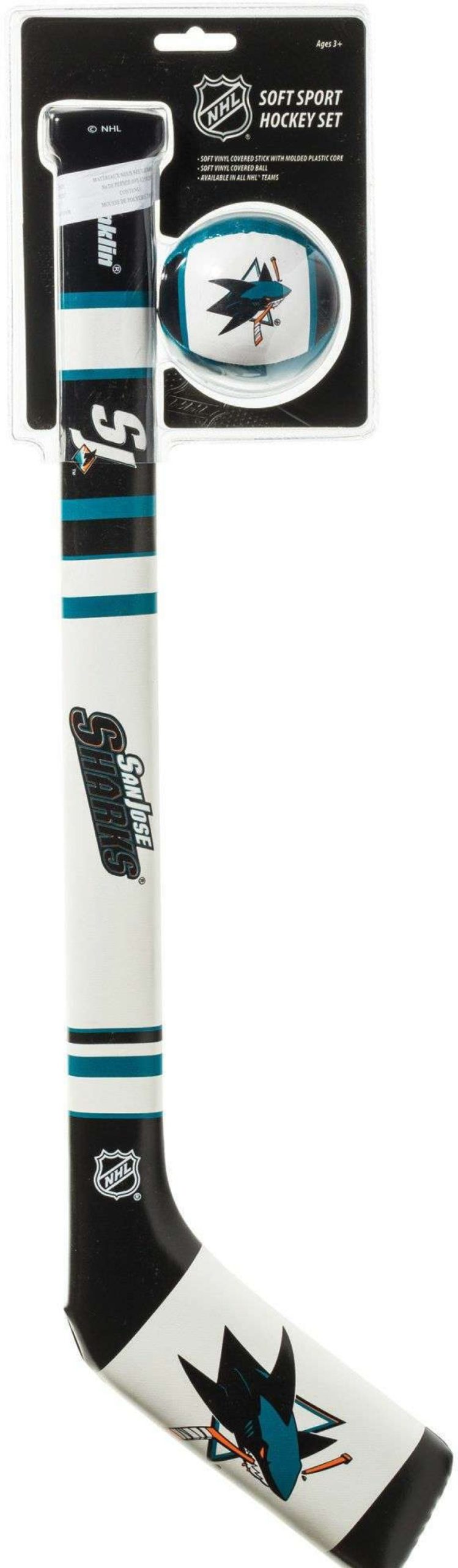 Mini HocBest Sets * | Franklin San Jose Sharks Mini Hockey Stick & Ball Set For Unisex