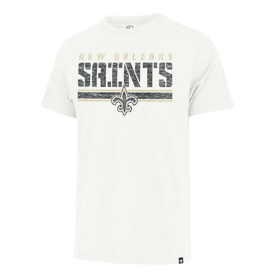 Shirts * | 47 Men'S New Orleans Saints White Franklin Stripe T-Shirt